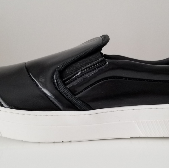NWT Barney's NYC Black Patent Platform Slip-On Sz10 - Picture 4 of 8